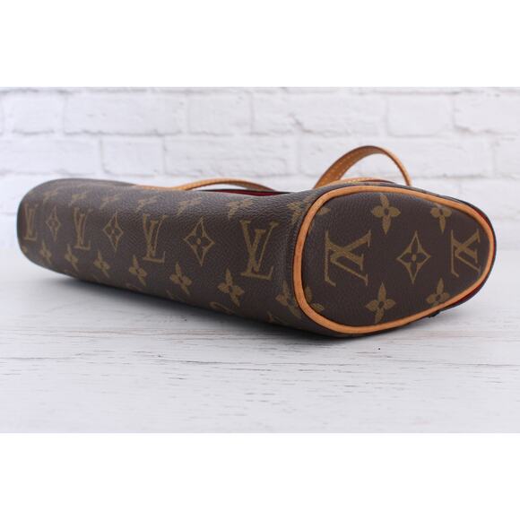 Louis Vuitton Sonatine Monogram Leather Satchel Handbag Brown - Picture 12 of 12